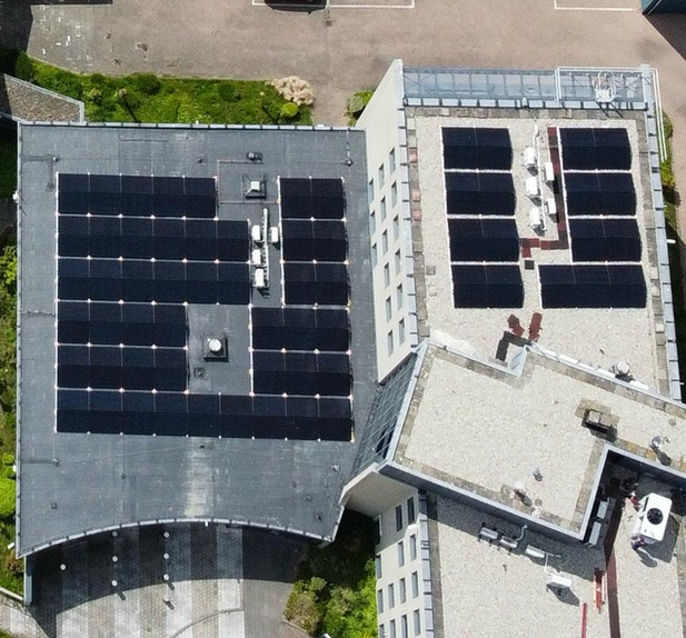 Solar panels on Bolton Adhesives office building